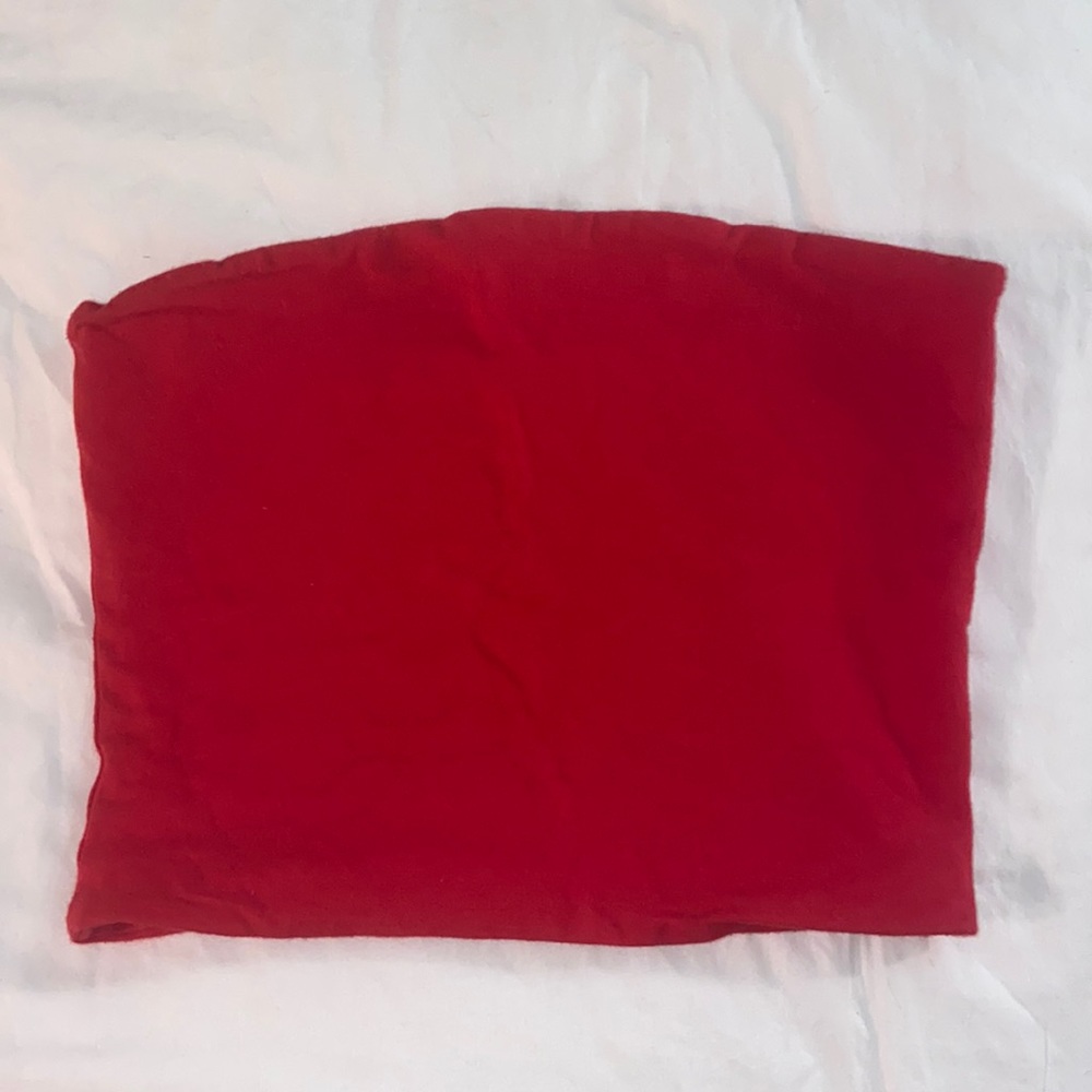 Red tube top